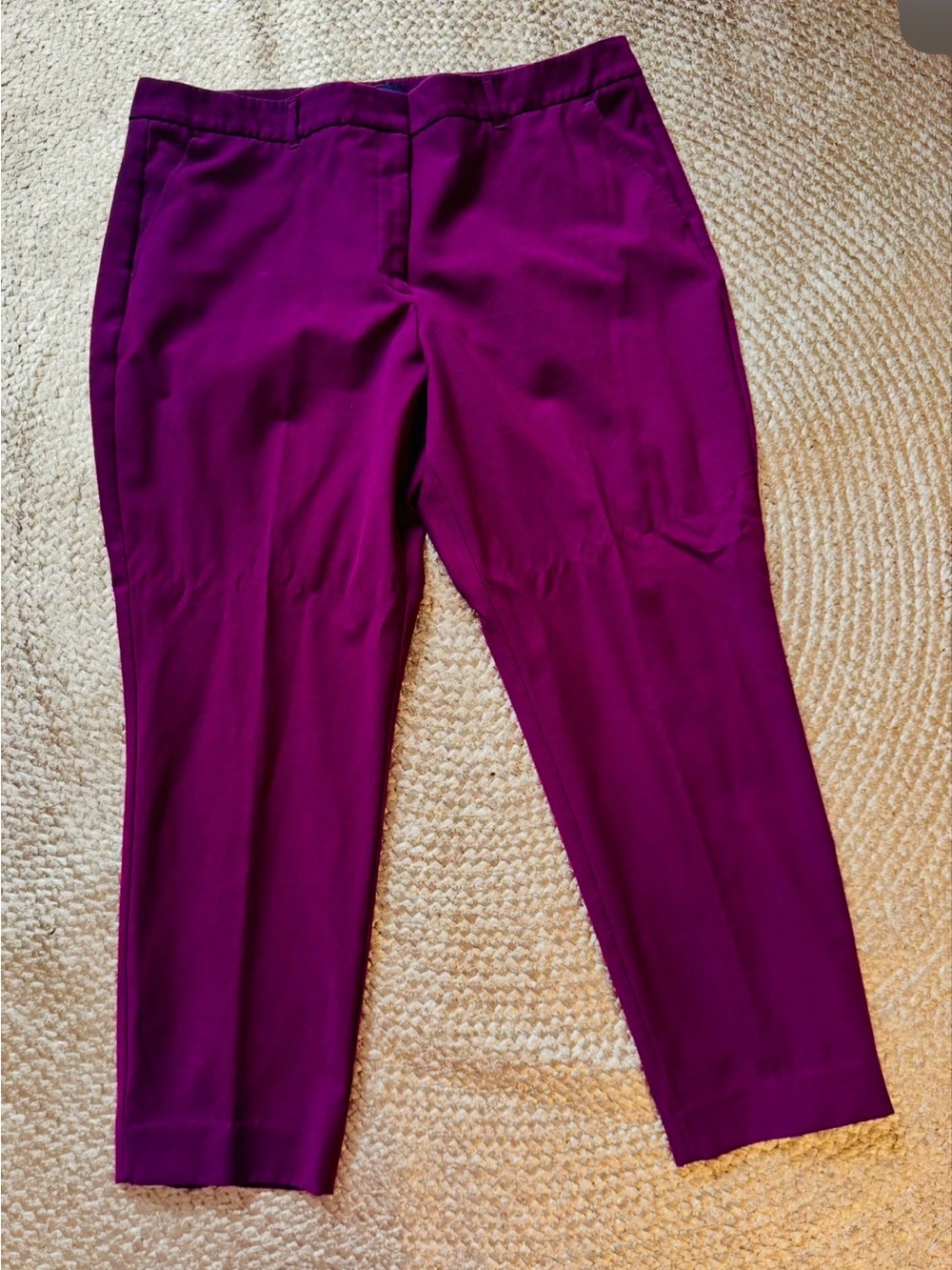 Ann Taylor Burgundy Cropped Pants - Picture 2 of 2